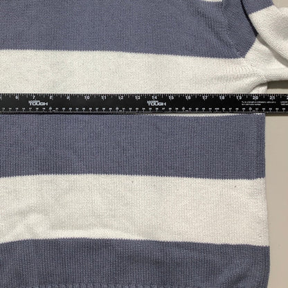 Hollister Light Blue White Striped Sweater Women S — Knit, Casual, Cozy