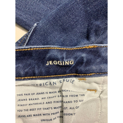 American Eagle Women's 6 Short Dark Blue Jegging Stretch Jeans