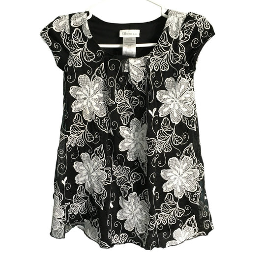 Bonnie Jean Black Floral Dress Size 6X - Elegant, Classic, Formal