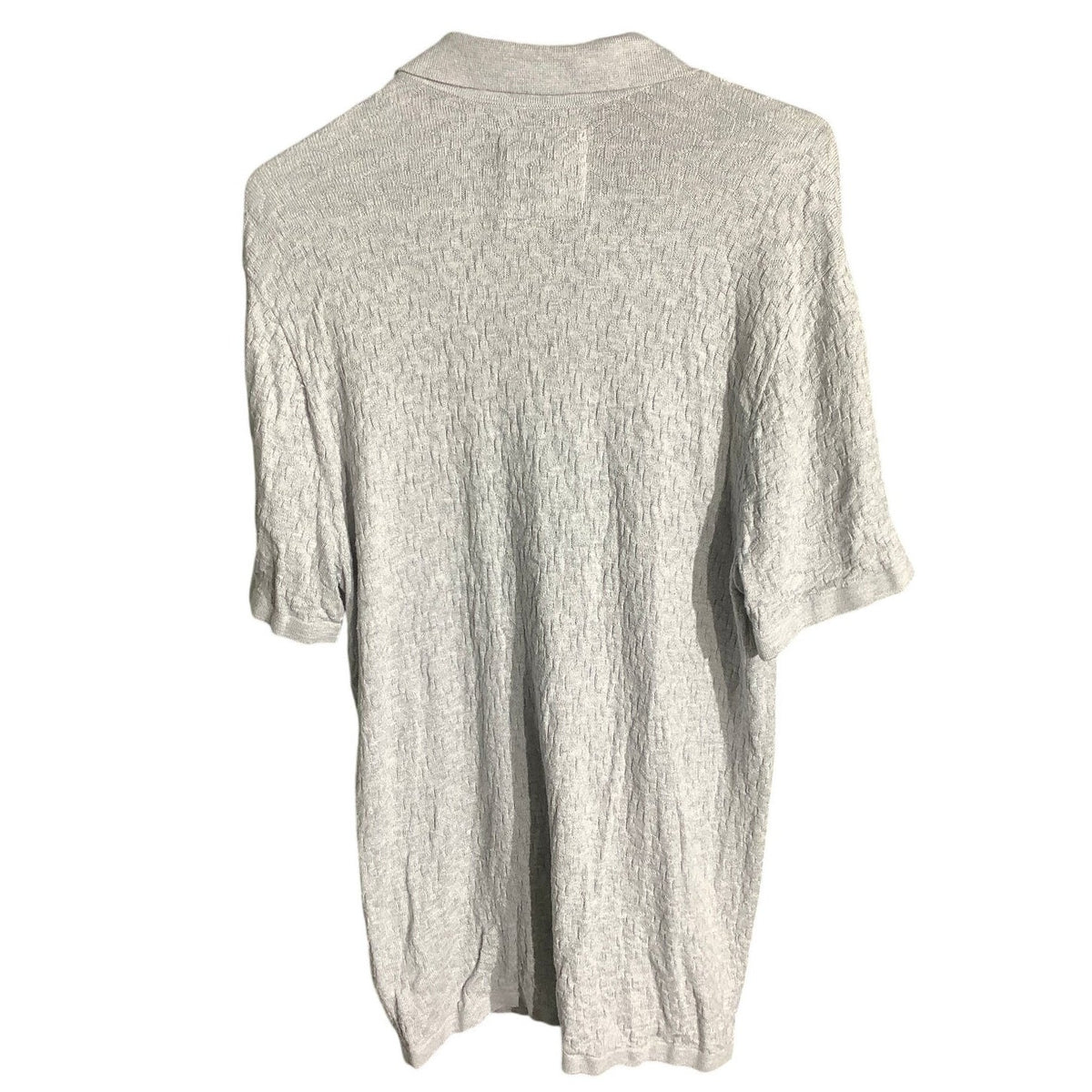 Hollister Men's M Light Gray Textured Crinkle Button Up Collared Shirt