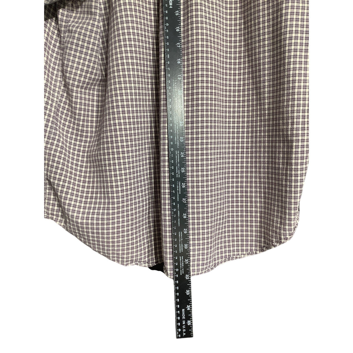 Timberland Men's XL Purple White Checkered Plaid Long Sleeve Button Down