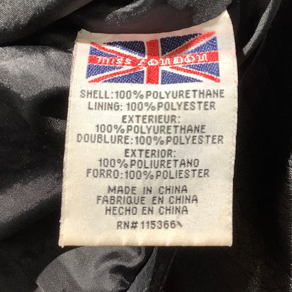 Miss London Moto Jacket Women's Size L Black — Faux Leather, Biker, Edgy