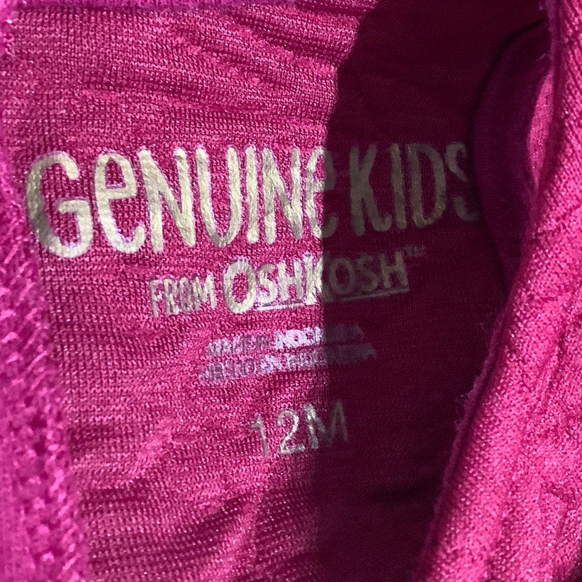 OshKosh B'gosh Mauve Floral Embroidered Dress - Size 12M - Vintage, Boho, Chic