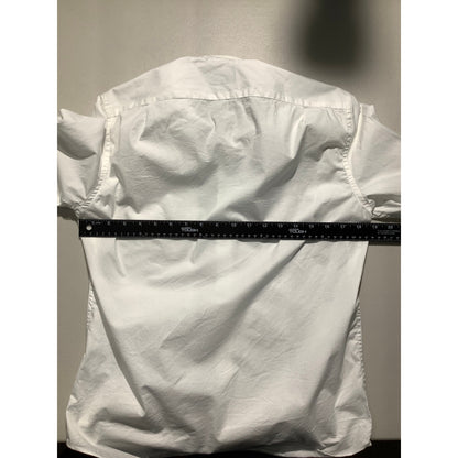 J.Crew Men's White Button-Up Shirt Size Small – Slim Fit, Flex Washed, Untucked
