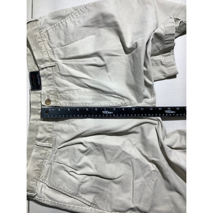 Greg Norman Men’s 42W Light Khaki 100% Cotton Golf Shorts —Casual, Chino, Preppy