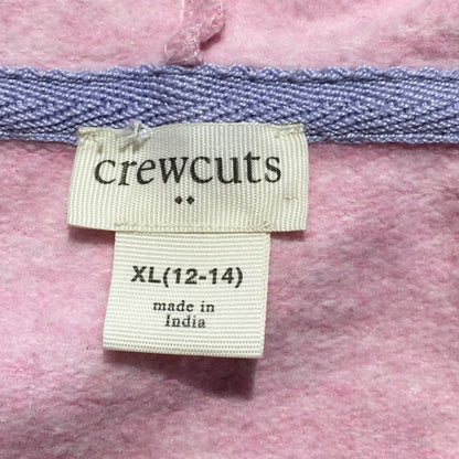 Crewcuts Pink Zip Hoodie Child XL (12-14) – Preppy, Minimalist, Comfy