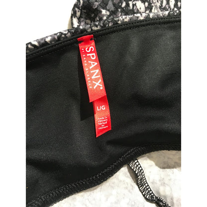 Spanx Faux Leather Snake Print Leggings Size L - Edgy, Trendy, Athleisure