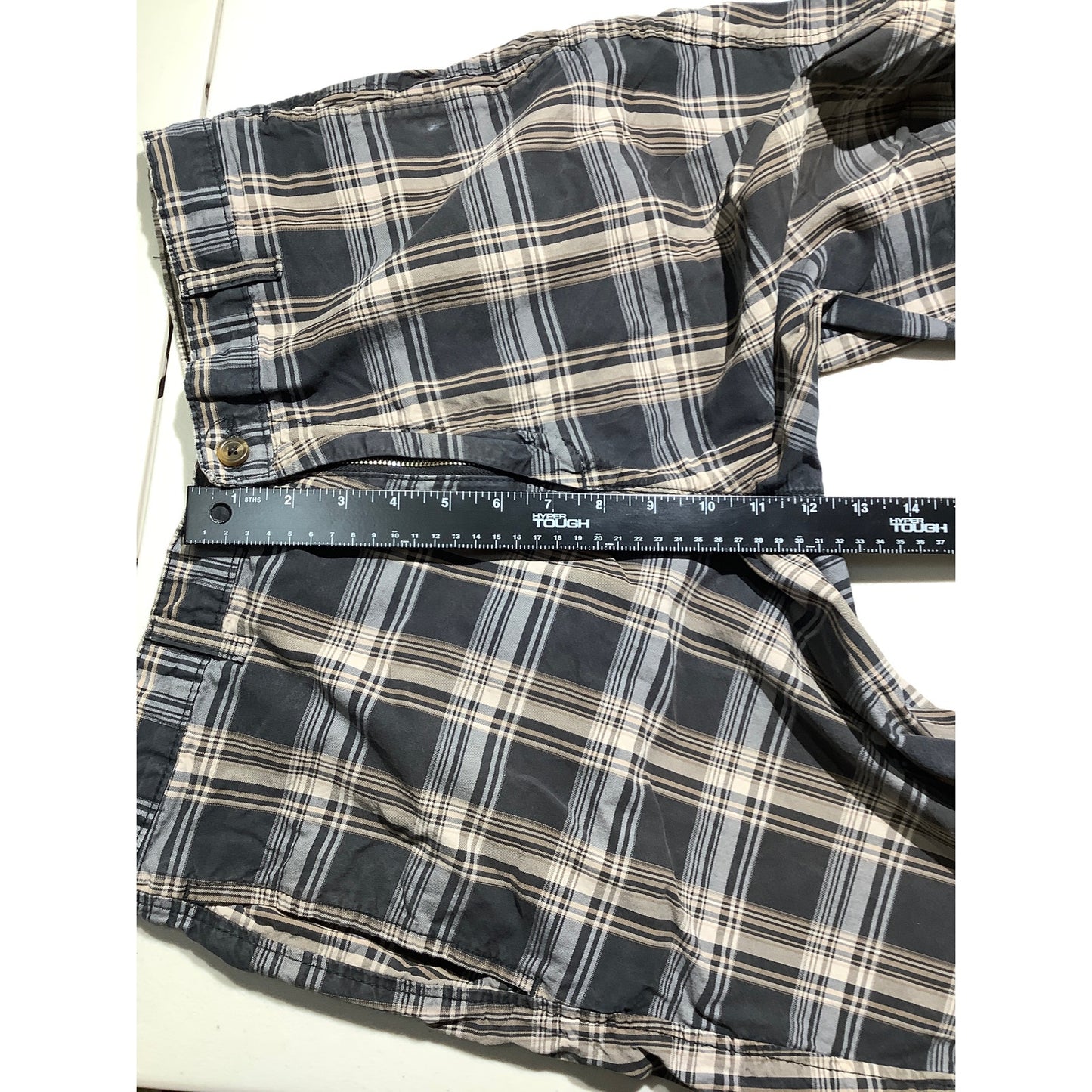 Saddlebred Plaid Shorts Men's Size 34W — Flat Front, Casual, Classic