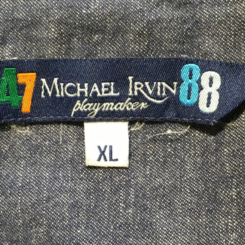 Michael Irvin Blue Collared Shirt Mens XL – Casual, Retro, Workwear