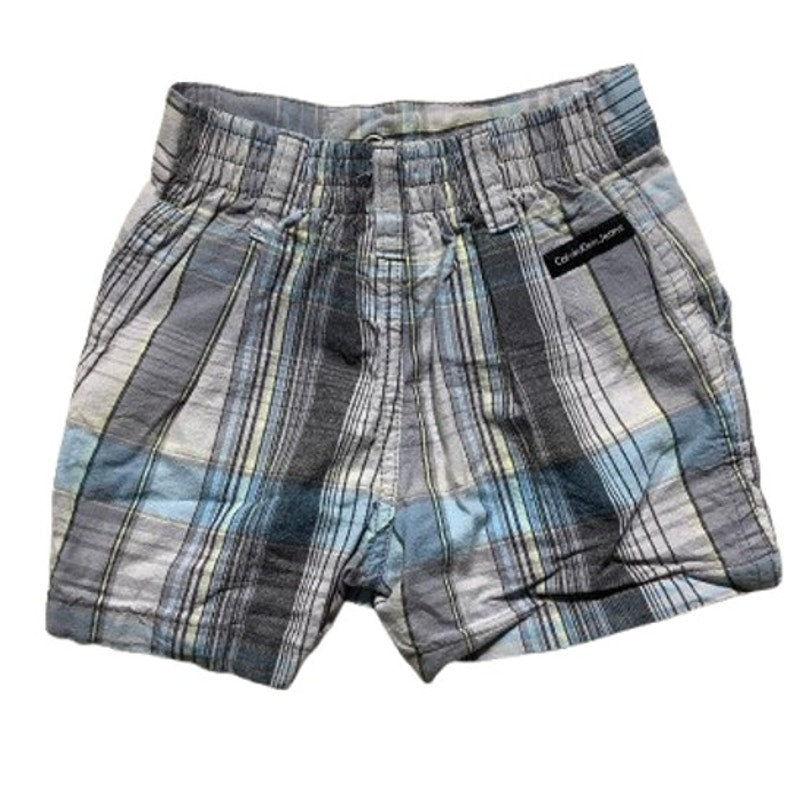 Calvin Klein Infant Shorts Size 6/9 Months – Plaid, Cotton, Lightweight