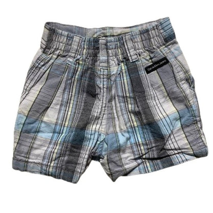 Calvin Klein Infant Shorts Size 6/9 Months – Plaid, Cotton, Lightweight
