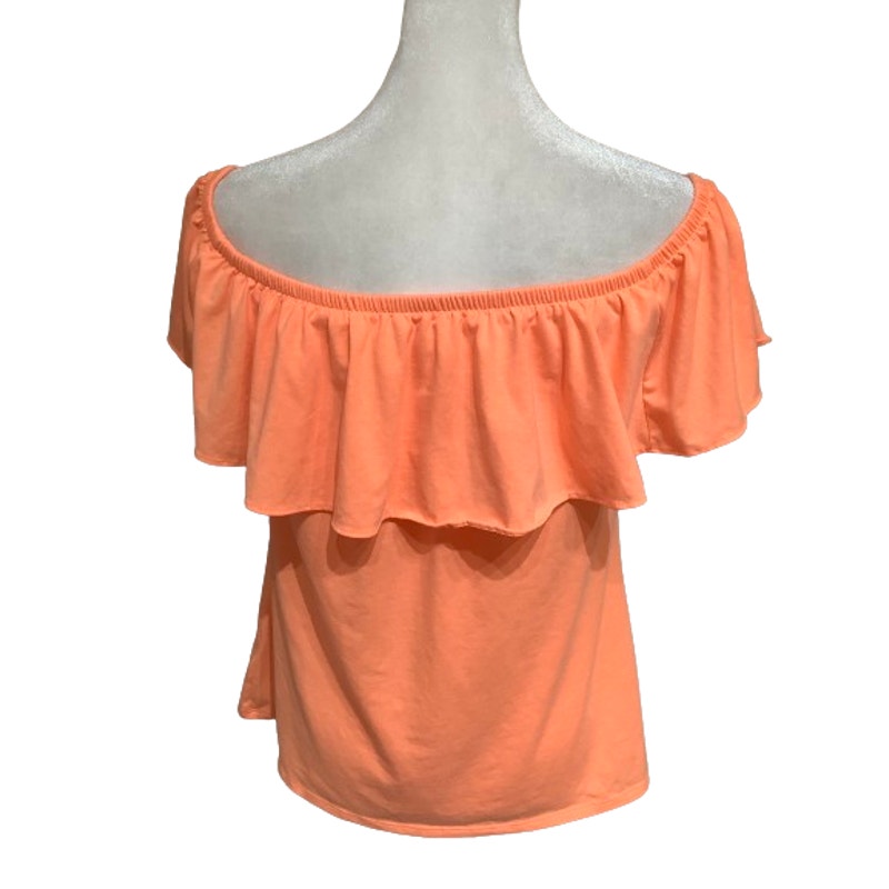 Lily Pulitzer Peach Off-Shoulder Top, Size S – Boho, Feminine, Summer Style