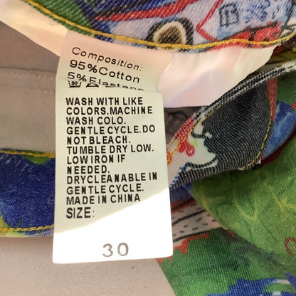 Graffiti Print Jeans Women’s Size 30W – Multi-Color, Artistic, Statement