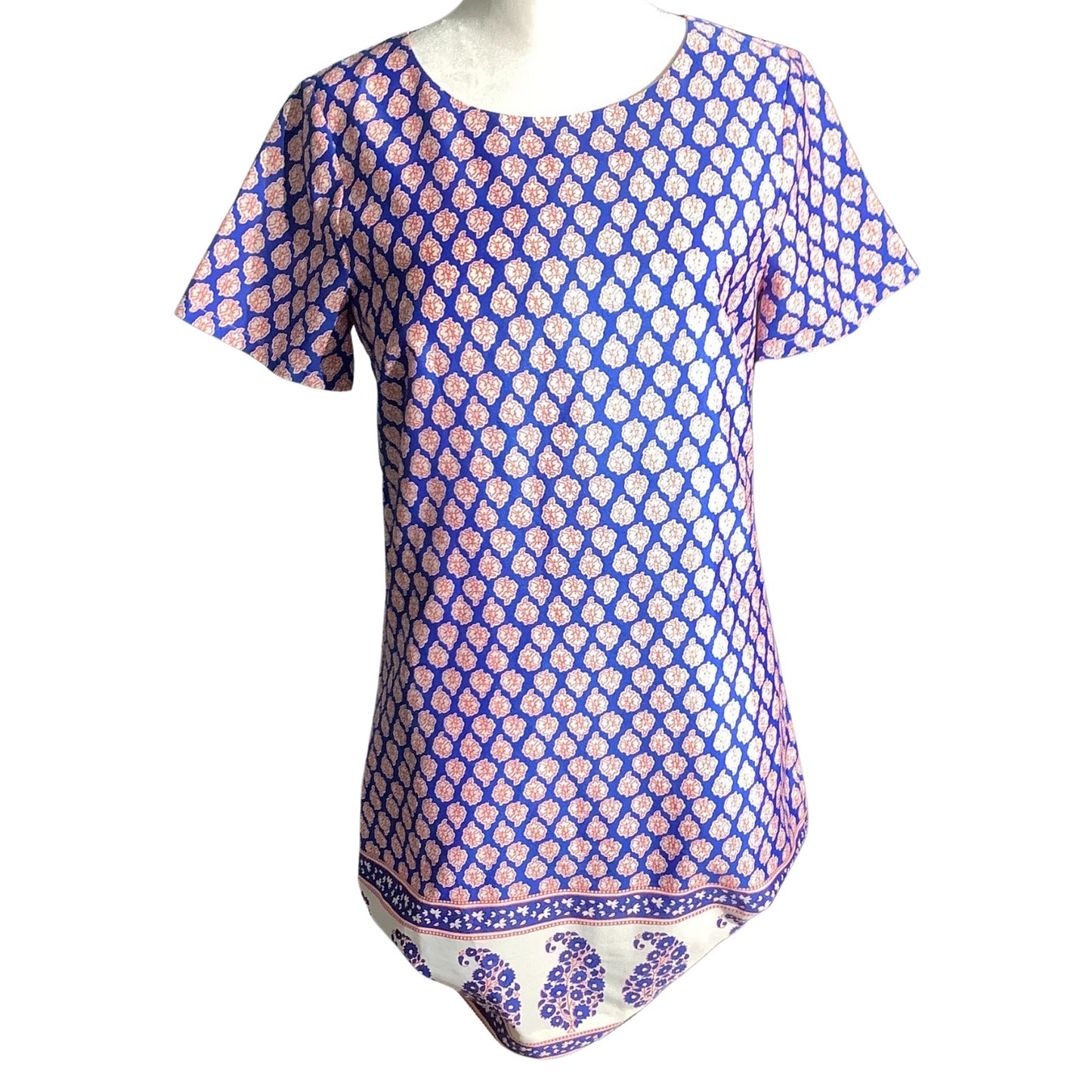 J.Crew Paisley Shift Dress Women’s Size 0 — Medallion Print, Casual, Classic Fit
