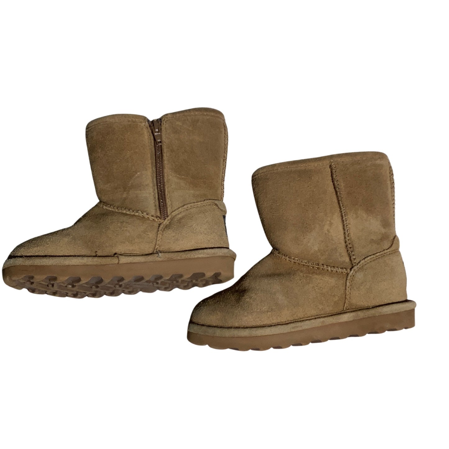 Bearpaw Fur Lined Suede Boots Toddler Size 12 Tan — Cozy, Winter, Classic