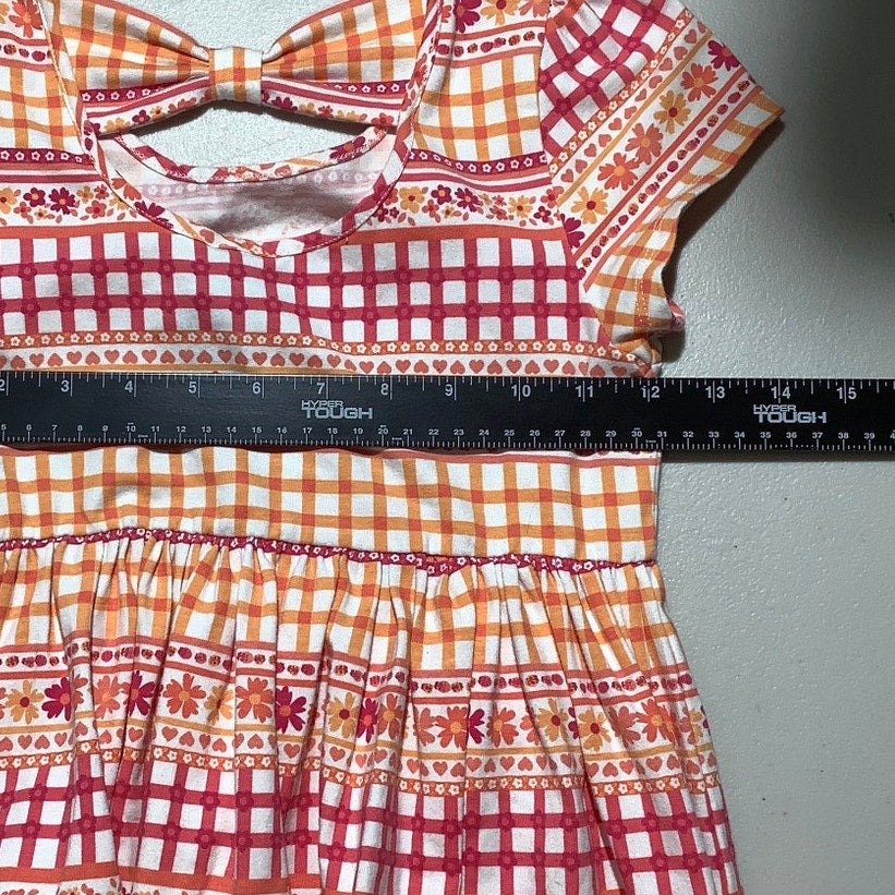 Flapdoodles Multi-Pattern Dress Girls Size 8 — Short Sleeve, Pockets, Casual