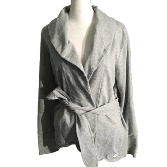 The North Face Light Gray Cardigan Size M – Cozy, Minimalist, Athleisure