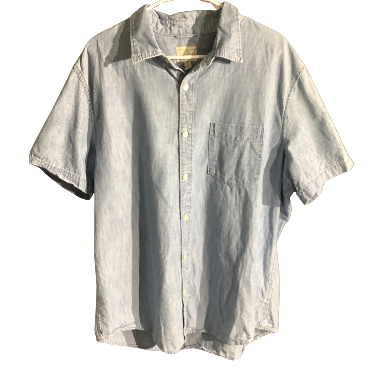 American Eagle enim Wash Button-Up Shirt Men’s XXL— Casual, Cotton, Short Sleeve