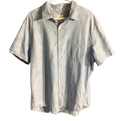 American Eagle enim Wash Button-Up Shirt Men’s XXL— Casual, Cotton, Short Sleeve