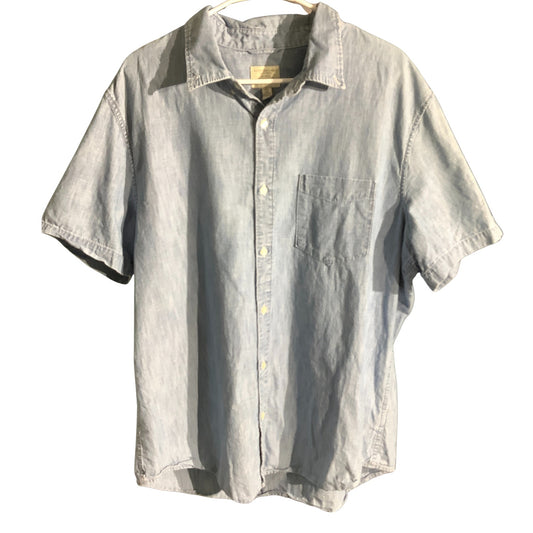 American Eagle enim Wash Button-Up Shirt Men’s XXL— Casual, Cotton, Short Sleeve