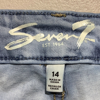 Seven7 Relaxed Bermuda Shorts Women’s 14 — Casual, Distressed, Stretch Denim