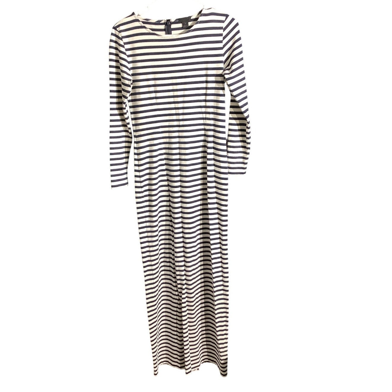 J.Crew Navy White Striped Maxi Dress Women’s 2 — Coastal, Nautical, Preppy