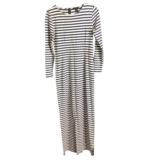 J.Crew Navy White Striped Maxi Dress Women’s 2 — Coastal, Nautical, Preppy