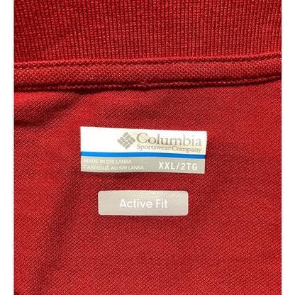Columbia Men's XXL Red Active Fit Performance Polo Shirt Outdoor