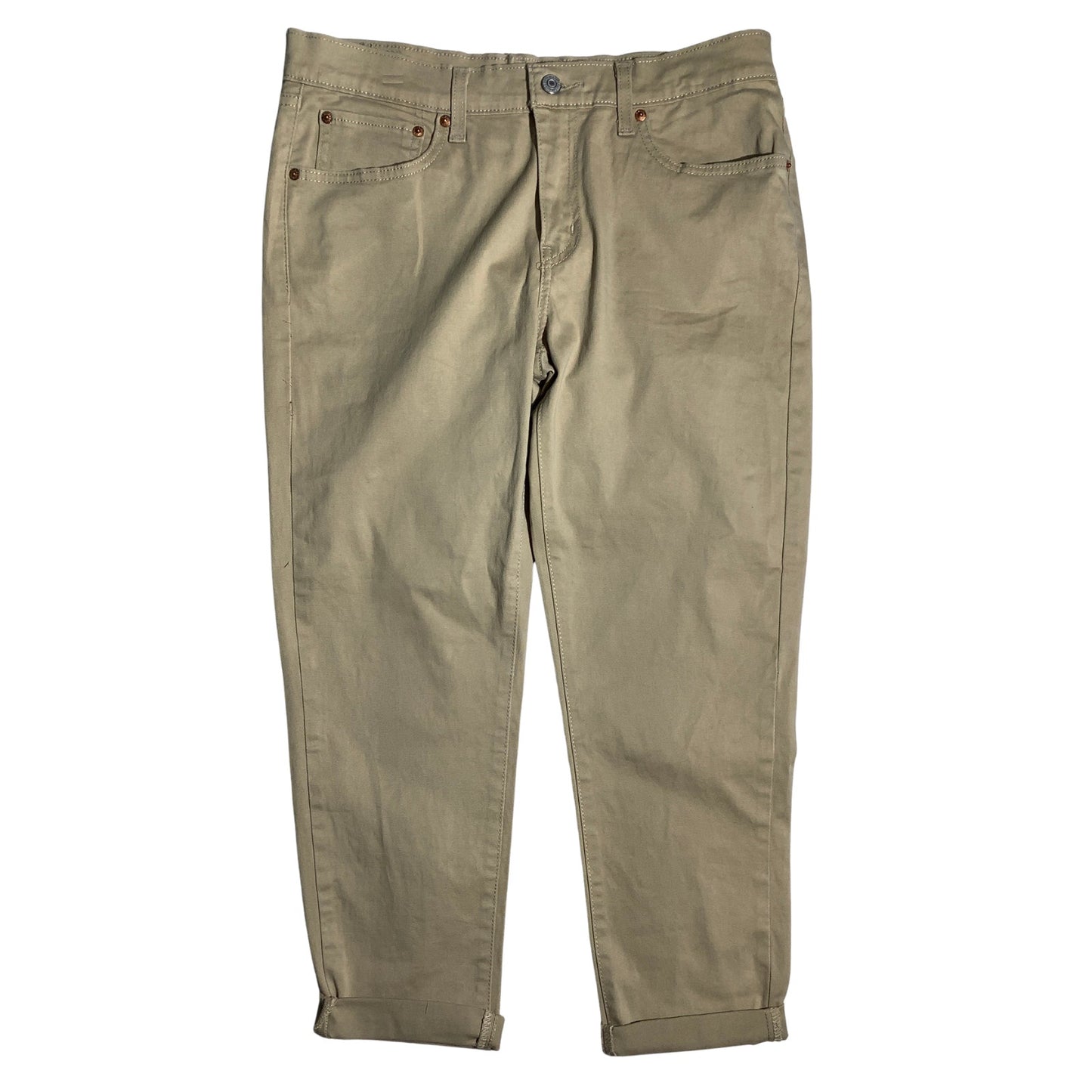 Levi's Boyfriend Pants Women's Size 30W x 27L Khaki — Casual, Classic, Everyday