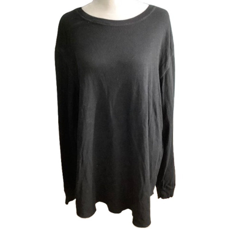 GOODLIFE Black Oversized Lagenlook Top 2XL – Minimalist, Relaxed, Effortless