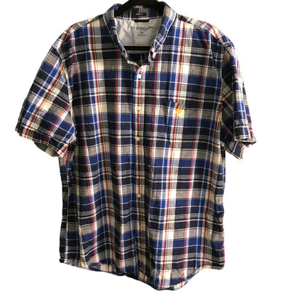 U.S. Polo Assn. Kids 2XL Plaid Button-Up Shirt – Preppy, Classic, Casual