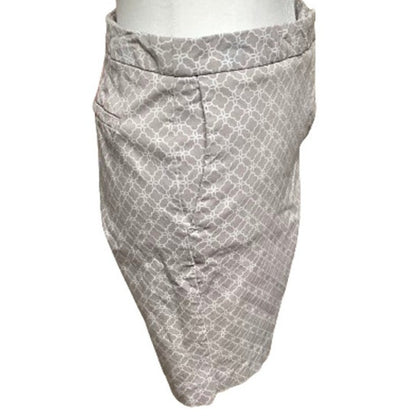 Mario Serrani Grey/White Shorts - Sz 10 - Geometric Print, Summer, Resort Wear