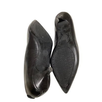 Michael Kors Women's Black Leather Pumps 7M, 1-Inch Heel, Classic, Elegant
