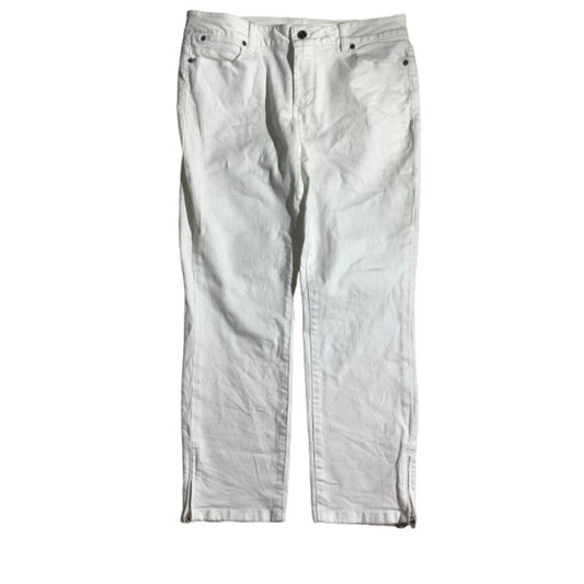 Talbots Signature Crop Pants Women’s Size 10 – White, Stretch, Casual