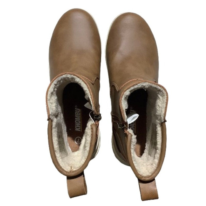 Khombu Brown Faux Fur Side Zip Boots Women’s 7M — Winter, Outdoor, Casual
