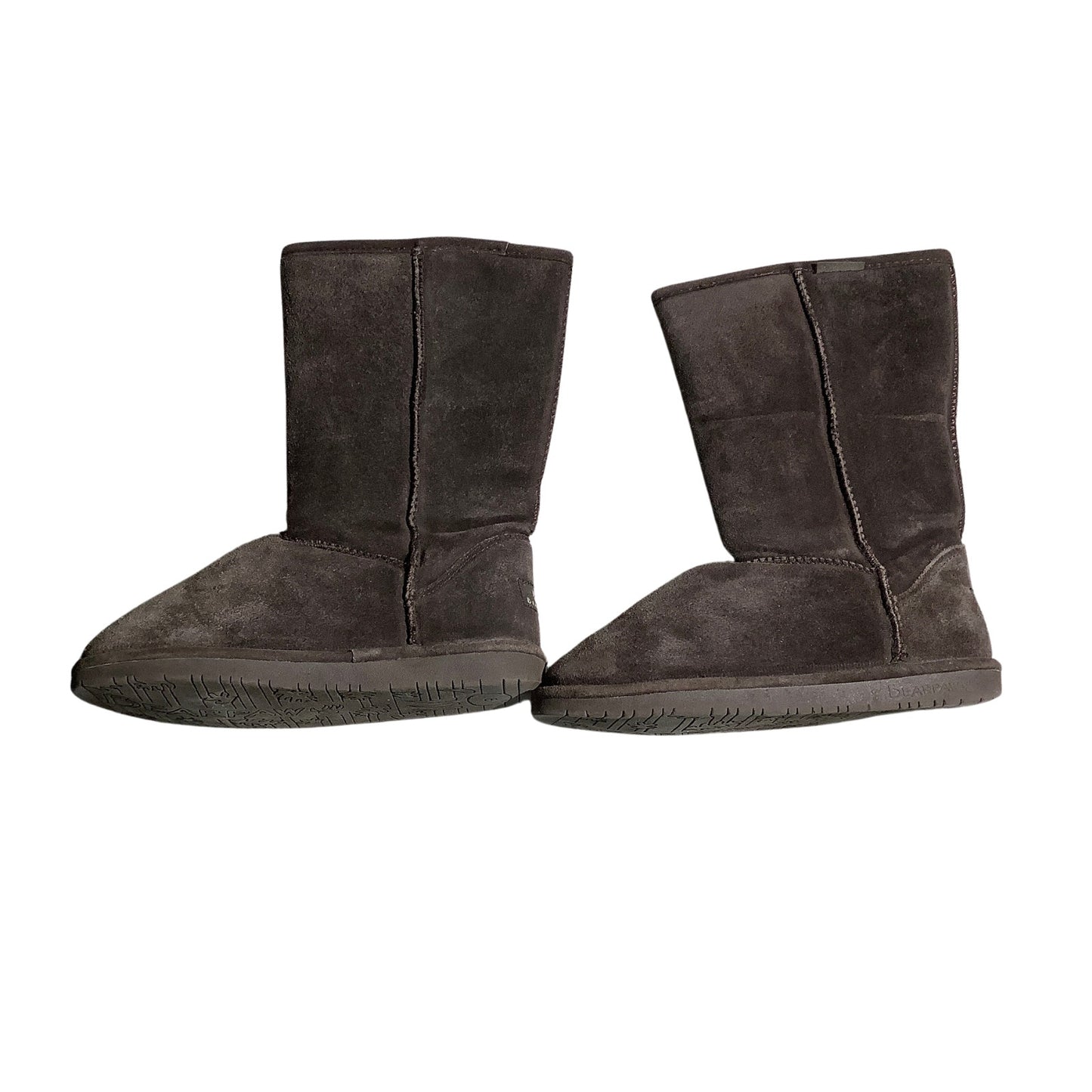 Bearpaw Sheepskin Lined Suede Boots Dark Brown Women’s 9 — Winter, Cozy, Casual