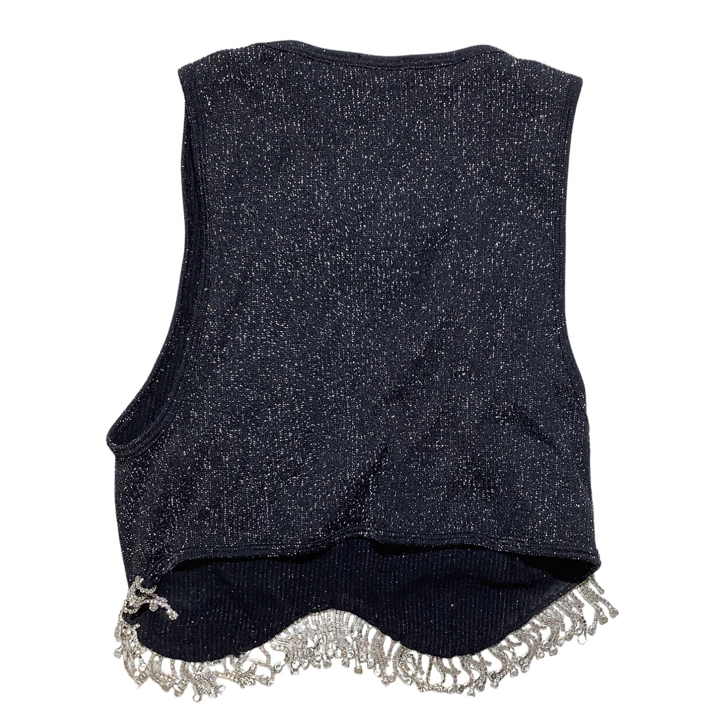 Zara Girls Black Sleeveless Crop Top Size XS — Party, Glam, Trendy