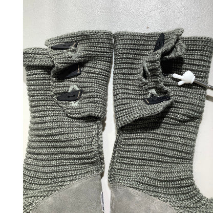 Bearpaw Knit Tall Boots Women’s Size 10 – Olive Green, Cozy, Foldable Shaft