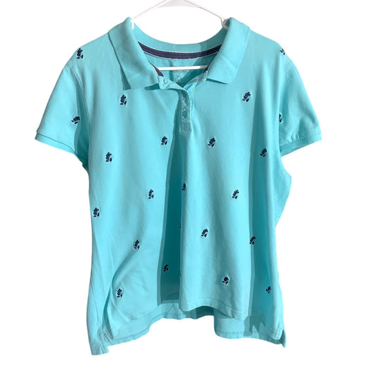 Disney Mickey Mouse Polo Women’s Size 2X – Playful, Classic, Teal