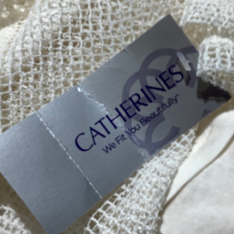 Catherines Crochet Cover-Up, Ivory, Women’s Size 1X — Boho, Beach, Lightweight