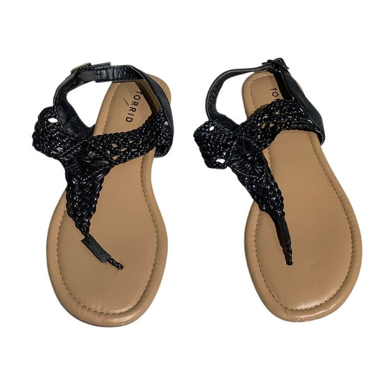 Torrid Braided Sandals Women’s Black – Casual, Lightweight, Boho