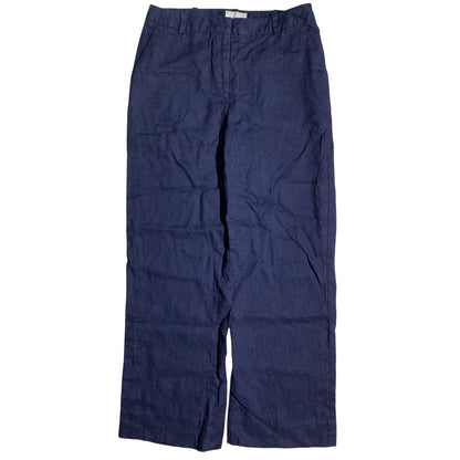 Pure Collection Navy Linen Pants Women’s 4R — Coastal, Resort, Casual