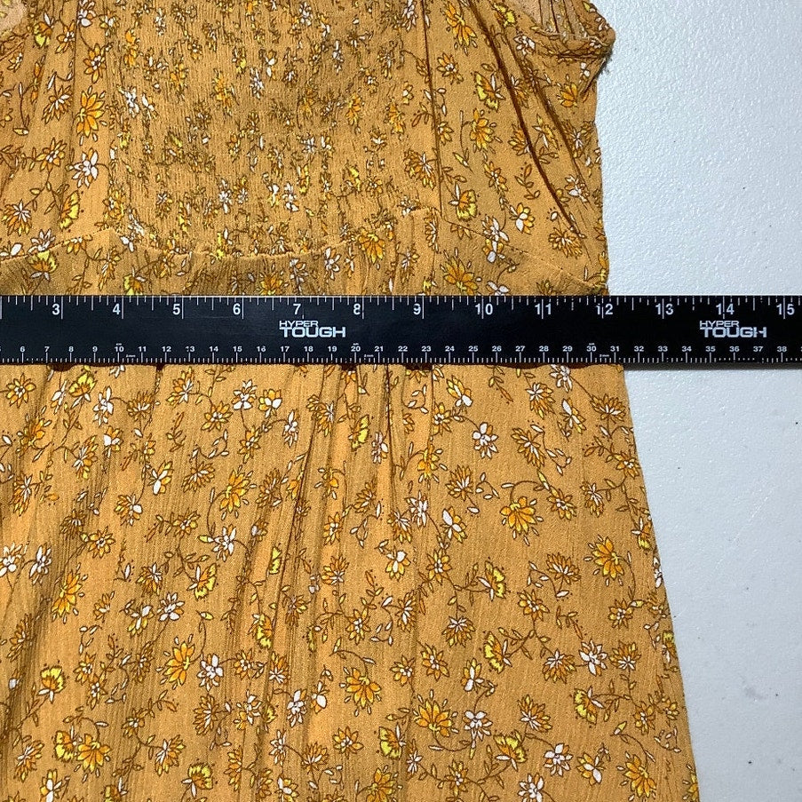 Cotton On Yellow Floral Mini Dress Women’s Size XS — Boho, Summer, Casual