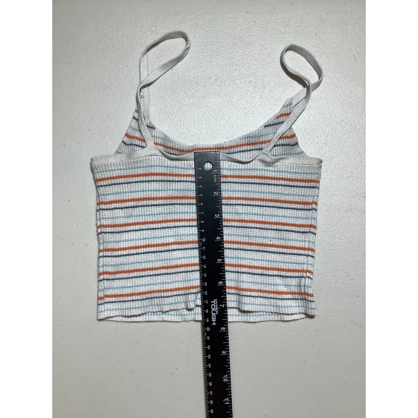 LA Hearts White Blue Orange Striped Tank Top Women’s Size S— Casual, Y2K, Summer