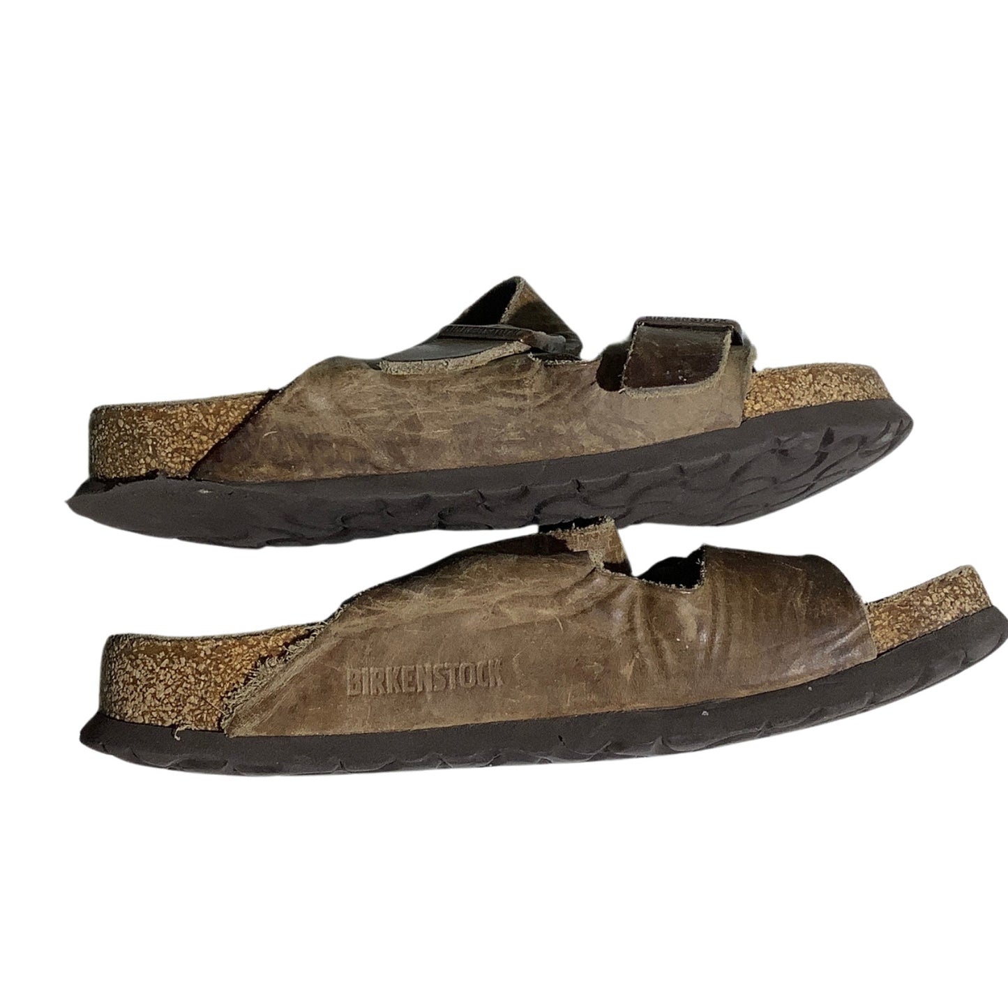 Birkenstock Brown Leather Two Strap Sandals — Comfort, Casual, Classic