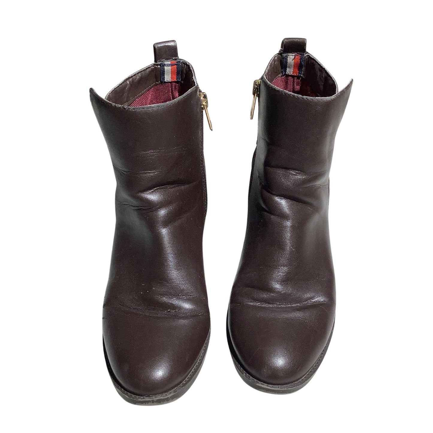 Tommy Hilfiger Irsela Leather Ankle Boots Women Size 9.5M —Classic, Fall, Preppy