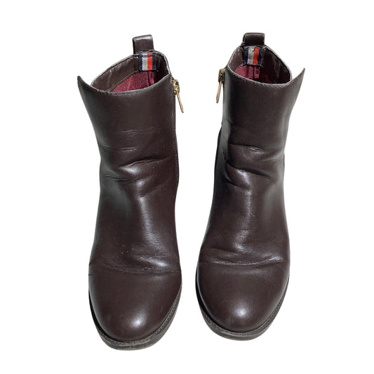 Tommy Hilfiger Irsela Leather Ankle Boots Women Size 9.5M —Classic, Fall, Preppy