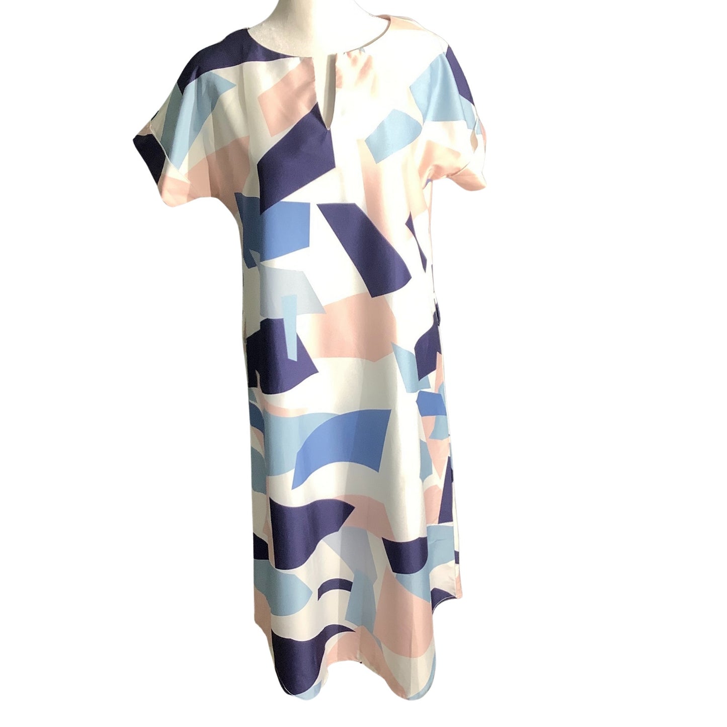 Isassy Geometric Shift Dress Women’s Size Small — Casual, Belted Option, Modern