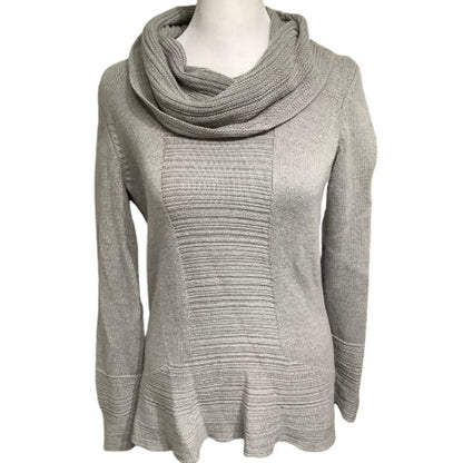 Calvin Klein Grey Knitted Sweater S - Minimalist Cozy Casual Wardrobe Staple