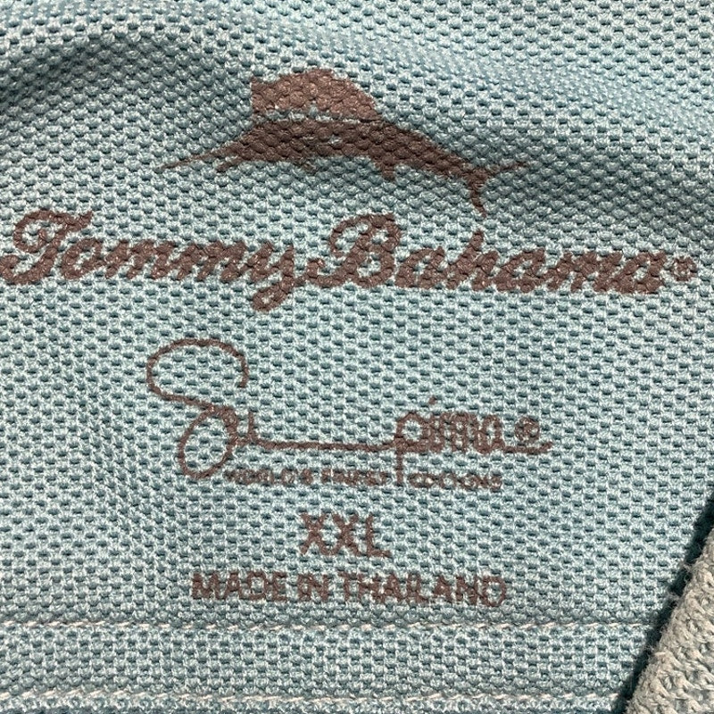 Tommy Bahama Light Blue Polo Shirt Men XXL — Casual, Golf, Classic